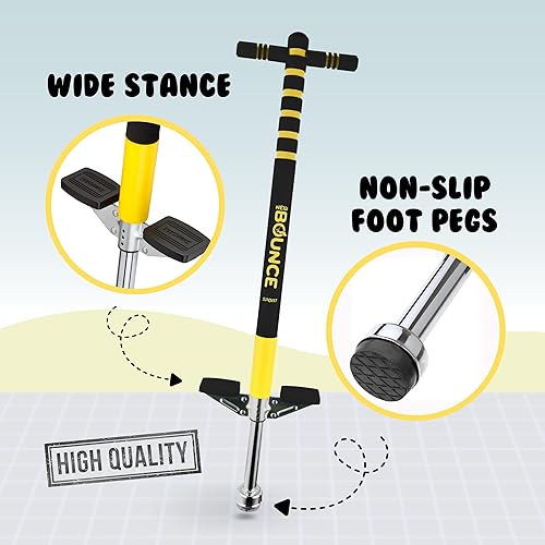 Miniatura 2 de New Bounce - Palo saltarín para niños  Palos saltarines, 40 a 80 libras  Edición deportiva, calidad, fácil agarre, palo saltarín para horas de