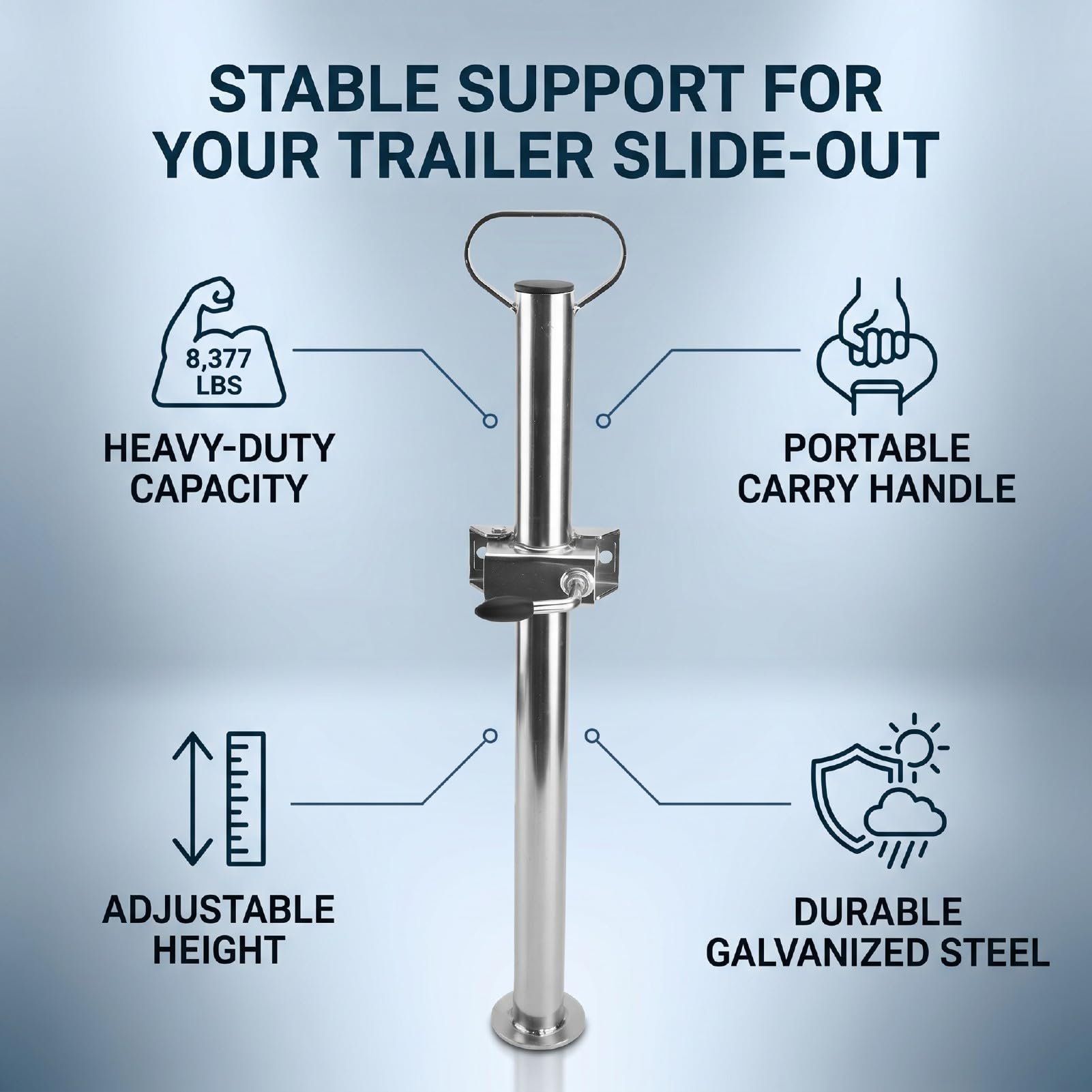 Stützheber für Wohnwagen Auszug, Verstellbarer Trailer