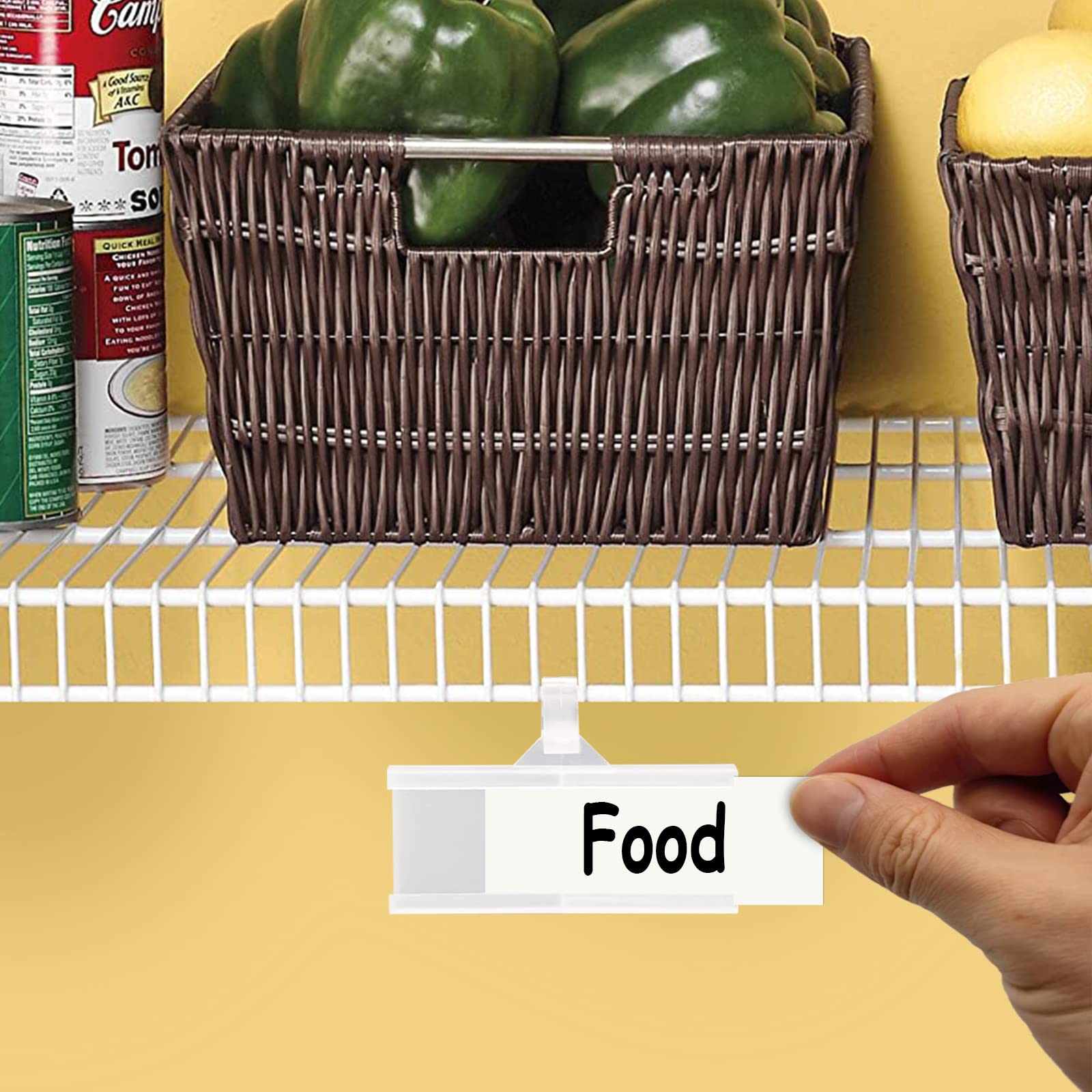Wire Shelf Labels - 35 Pack Snap Lock -7