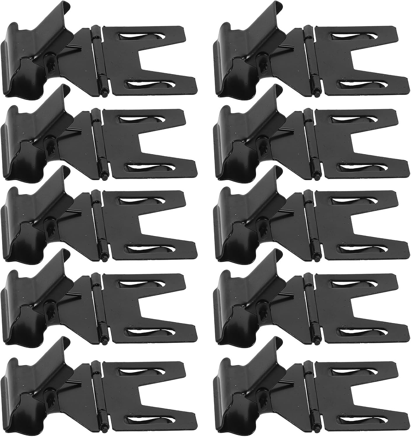 NOLITOY 10pcs Metal Sign Clips Stainless Steel Black Price Tag Holder Clip | Rotatable Clamp, Resistant to Bending, Easy Sign Replacement, Enhanced Visibility, Sleek Modern Look