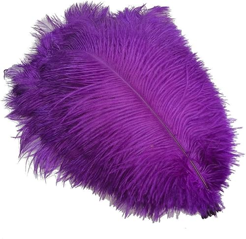Miniatura 9 de MELADY Pack of 50pcs Natural Ostrich Feathers Centerpieces 10-12inch(25-30cm) for Home Wedding Party Decoration (White)