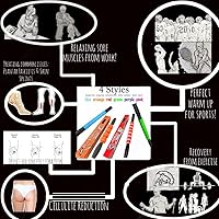 Vista 4 de Advanced Series – Rodillo de masaje muscular para músculos – Fitness Answered Training – Núcleo de acero inoxidable de 16.75 pulgadas – Gran espacio