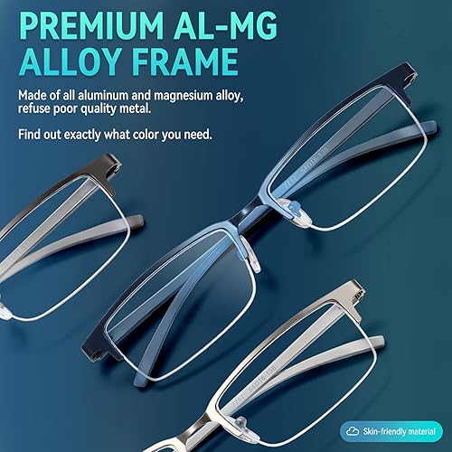Miniatura 4 de Gaoye Paquete de 2 lentes de lectura para hombres y mujeres, lectores con bloqueo de luz azul, antirreflejos y antirreflejos UV para computadora,