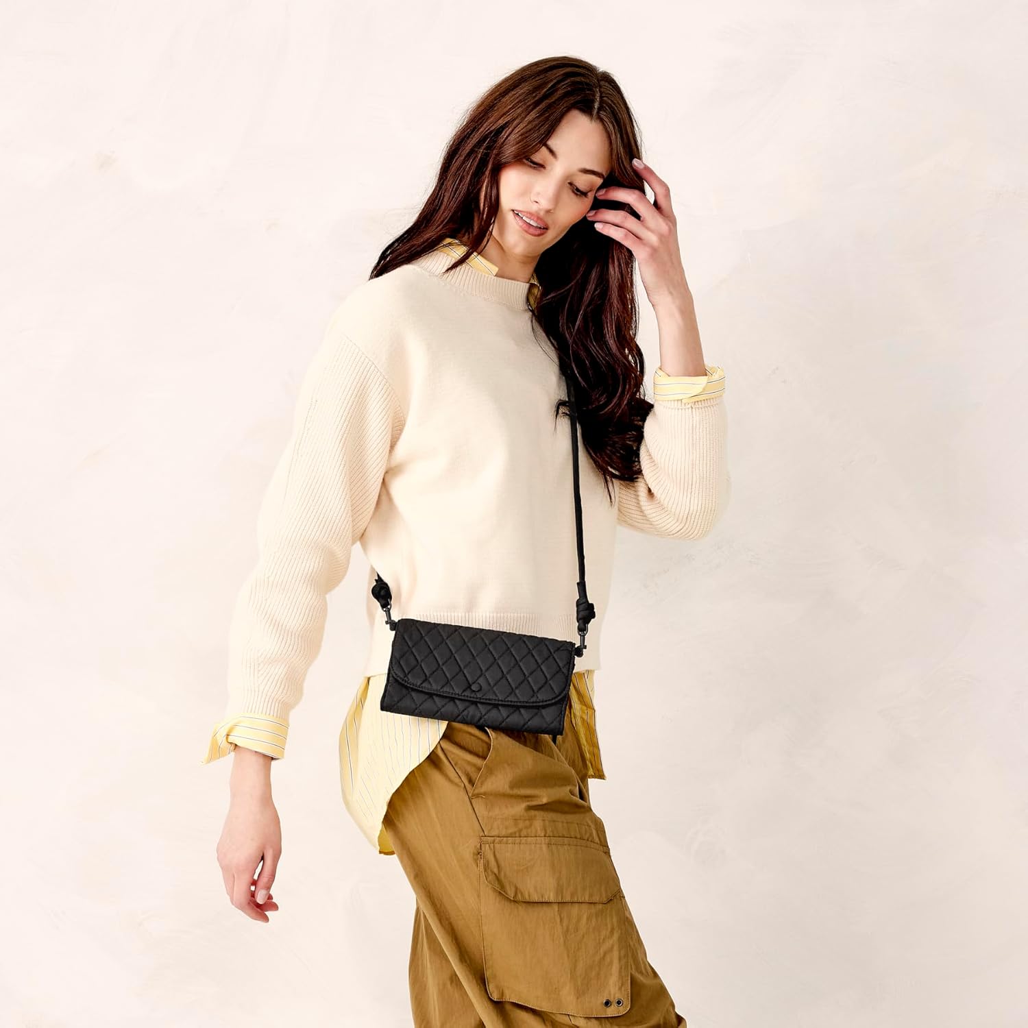 womens Wildwood Wallet Crossbody, Cotton Gabardine - Image 2