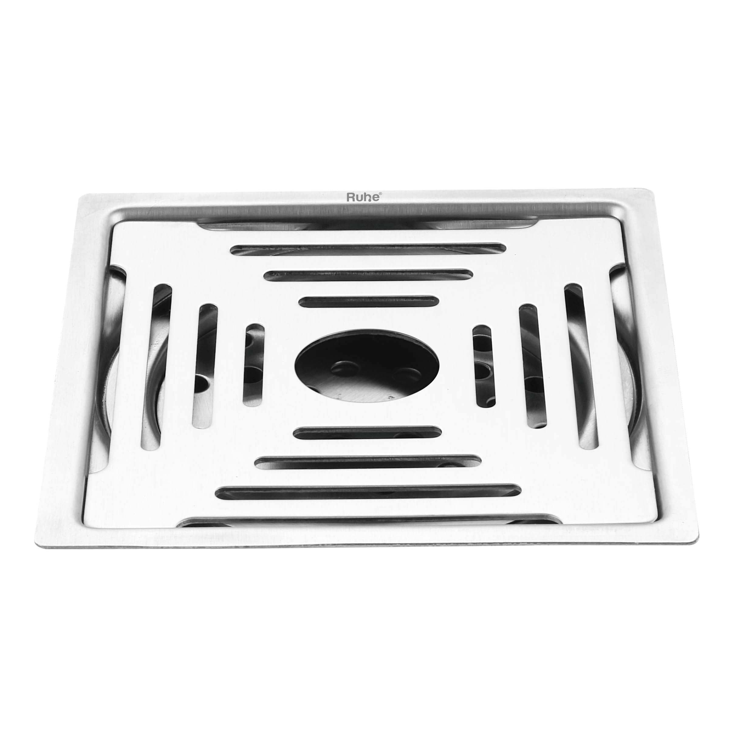 Ruhe® Opal Square Flat Cut Floor Drain | 304 Grade Stainless Steel Floor Drain/Jali for Bathroom and Kitchen Floors, Waste Water Drain Jali | Matte Finish | 6 x 6 inches with Hole | Pack of 1 (B0CF93Z6MN) Amazon Price History, Amazon Price Tracker