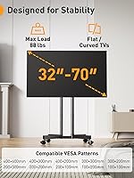 Vista 9 de Perlegear Soporte de TV con ruedas y soporte para TV Perlegear Floor con soporte