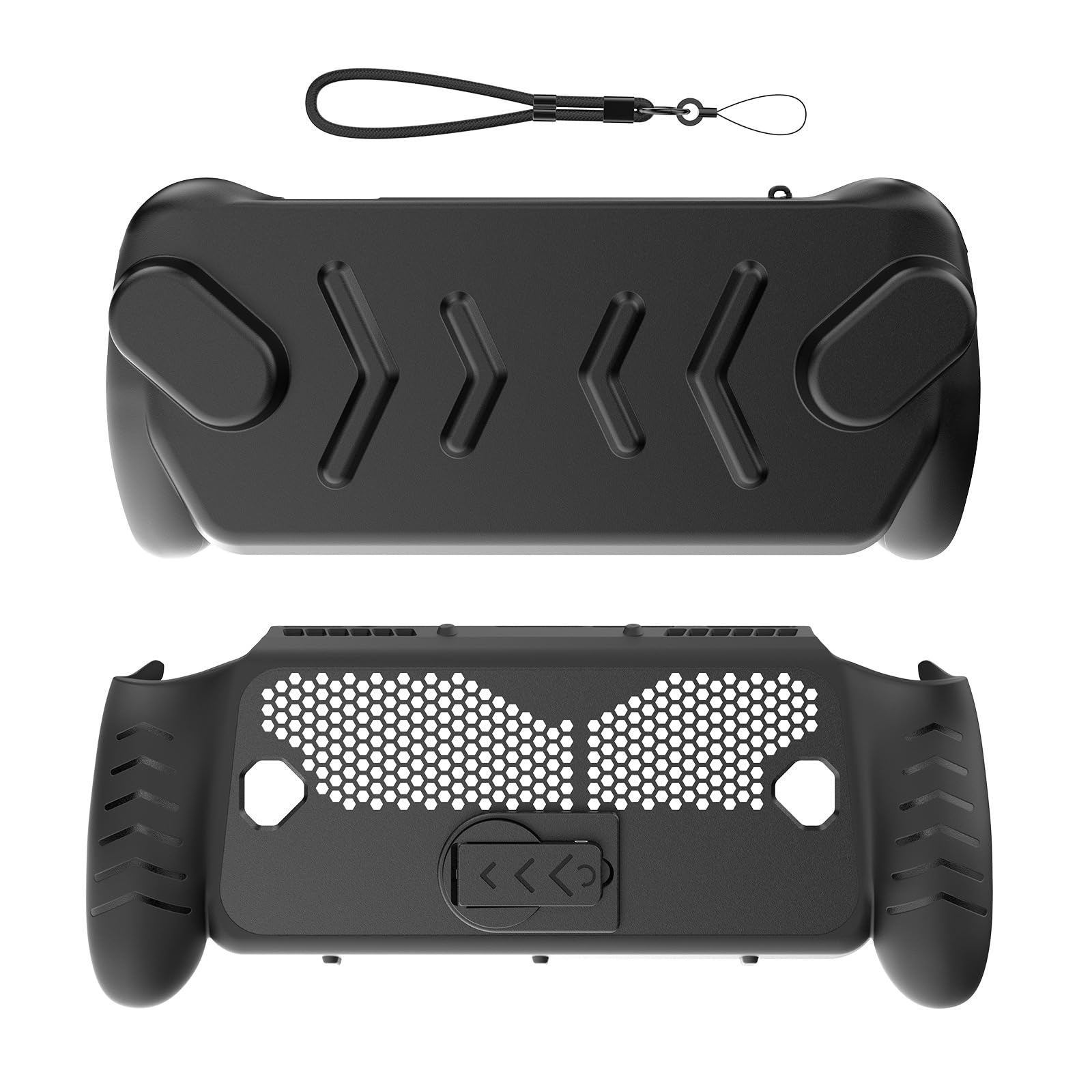 Zestaw Ochronnych Etui do ASUS ROG Xbox Ally X Konsoli do Gier 2025,ROG Xbox Ally Gaming Handheld Etui z Odłączaną Przednią Obudową,Tylnym Futerał Stojakiem i Paskiem,Czarny