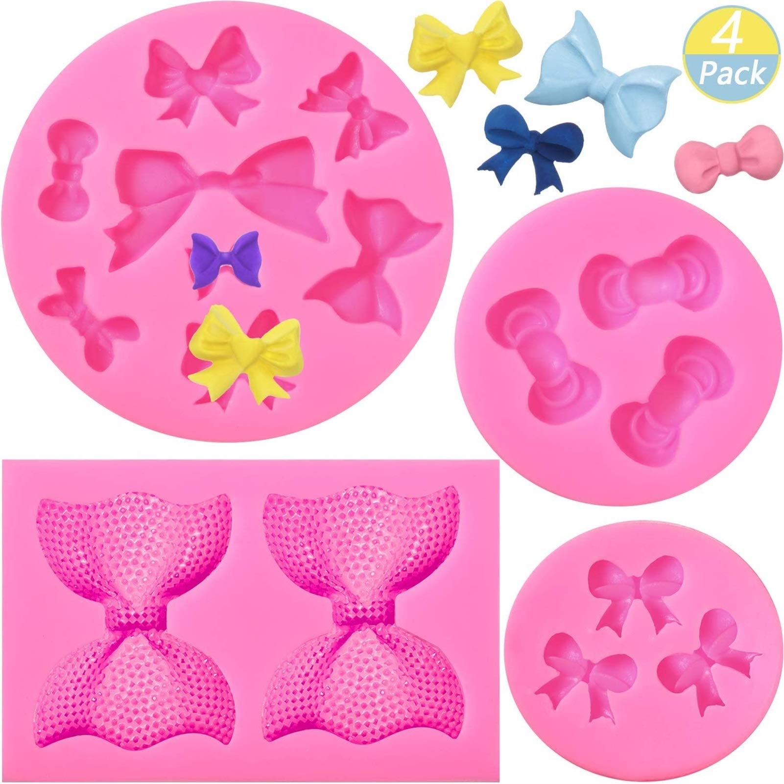 4 pièces Arc Silicone Fondant moules arcknot Fondant Chocolat coudés moules moules de moules de Silicone Bricolage Bricolage