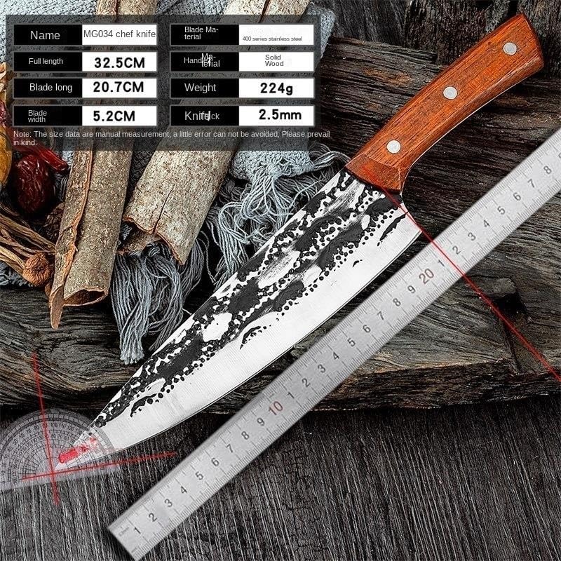 Meat Cleaver,Cleaver Knife 8 inch Divider Knife Meat Slicer Kitchen Slicing Knife Butcher's Boning Knife Kitchen Slicing Knife Vegetable Knife