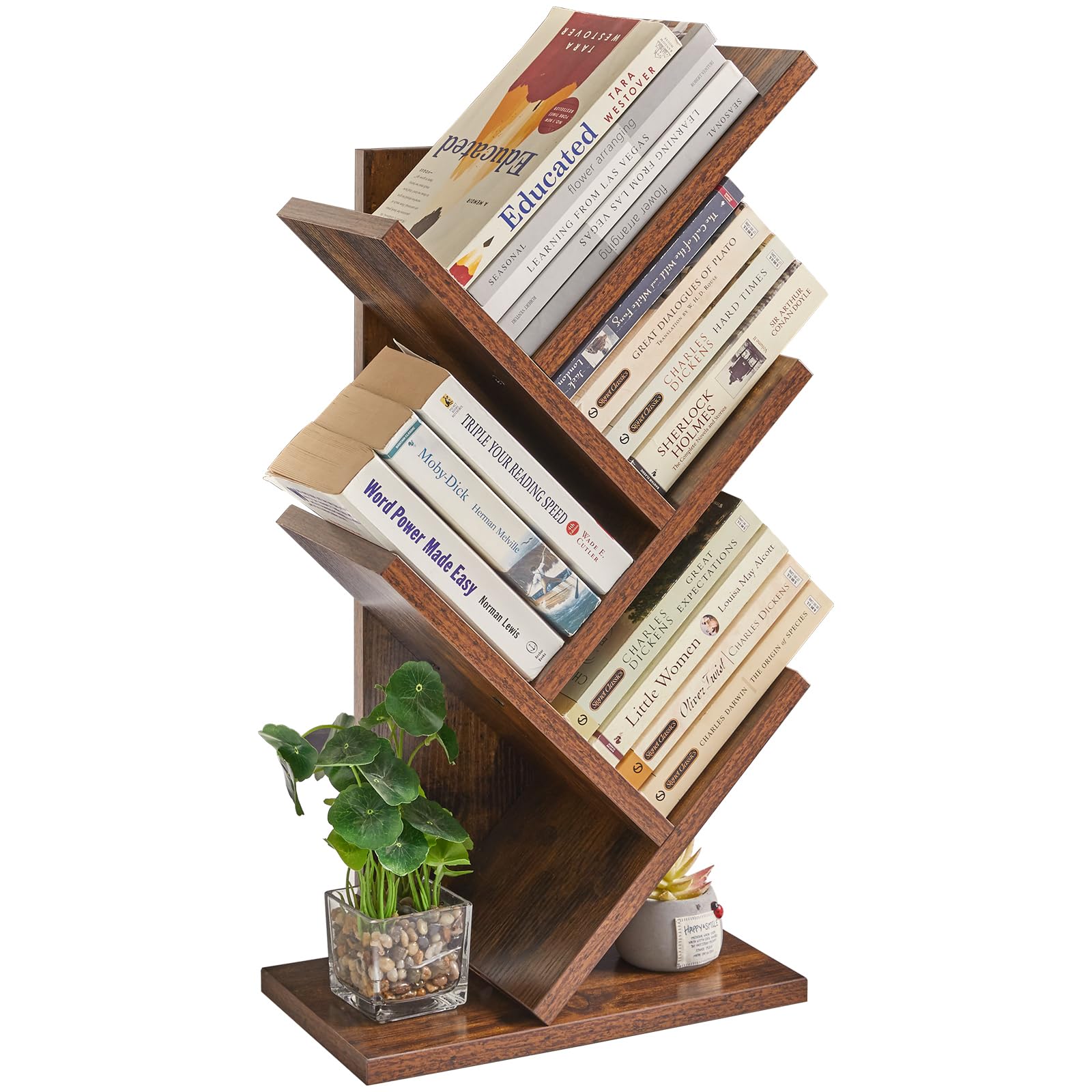 Étagère de rangement pour livres à 4 niveaux pour créer un coin lecture cosy
