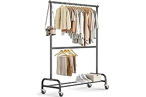 MISSLO - Heavy Duty Clothes Racks for Hanging Storage