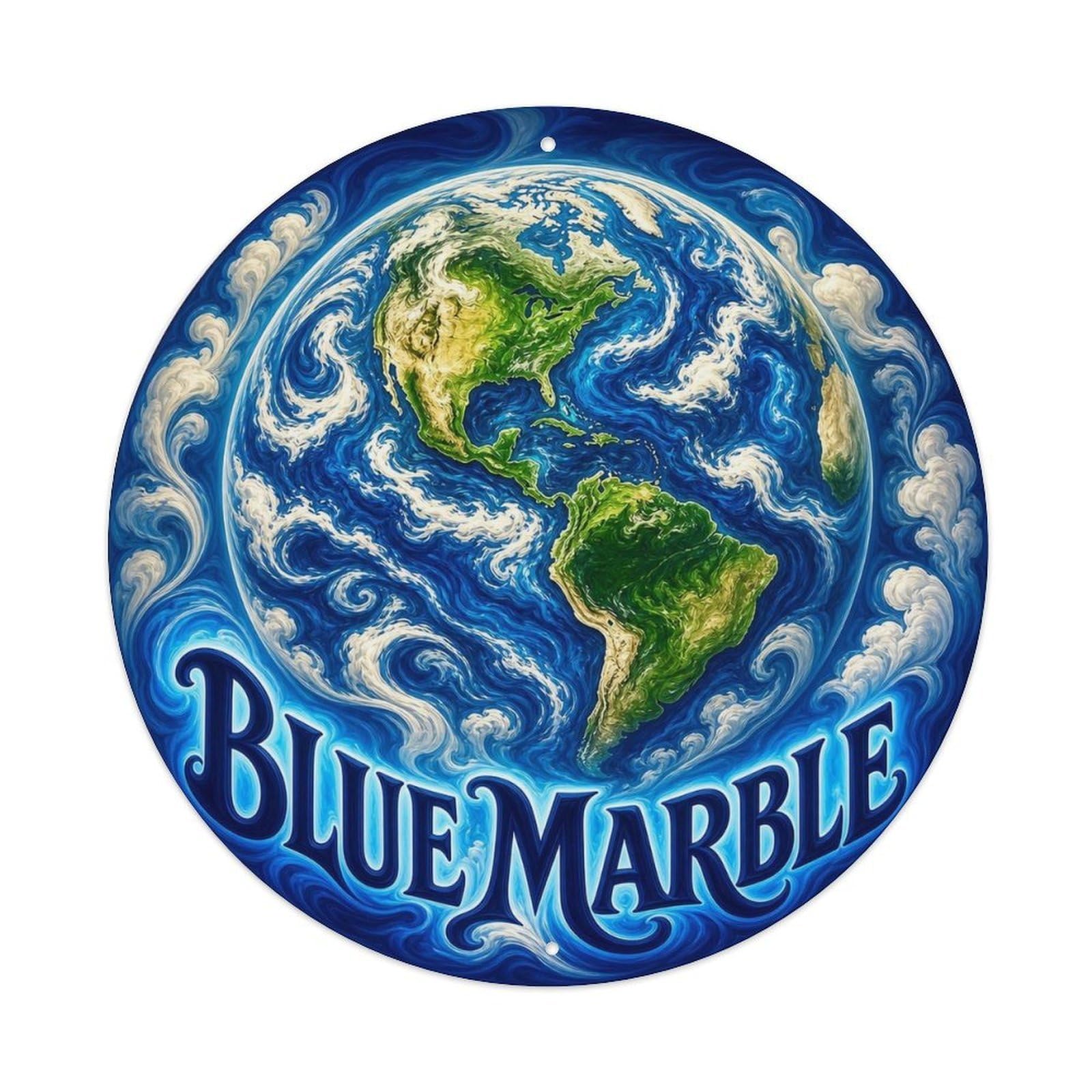 Starscape Earth Globe Space Exploration Celestial Metal Tin Sign