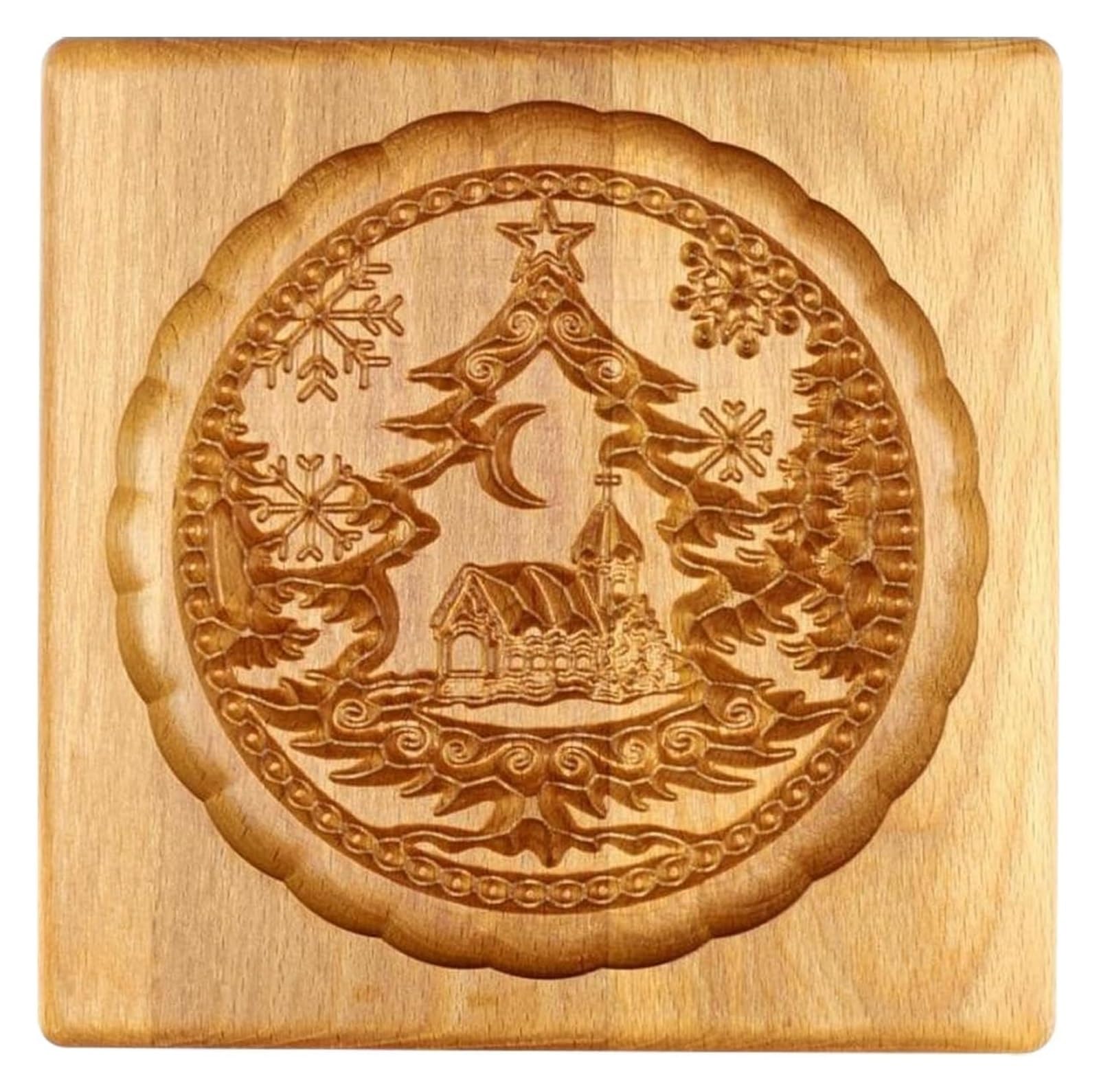 Keksausstecher, Keksformen aus Holz, Kekse, Keksausstecher, 3D-Kuchen, Keksprägepresse, Lebkuchen-Keksstempel, Backformwerkzeuge, Rosenblütenblatt