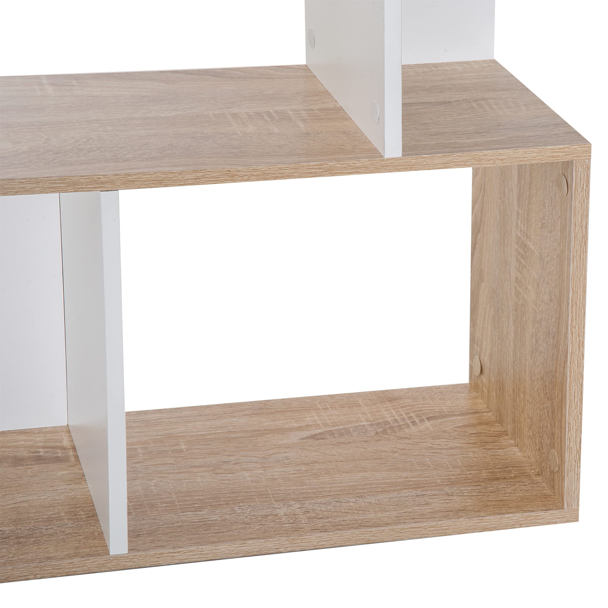 HOMCOM Libreria di Design Scaffale Ufficio Moderna 4 Ripiani 60×24×148cm | Legno