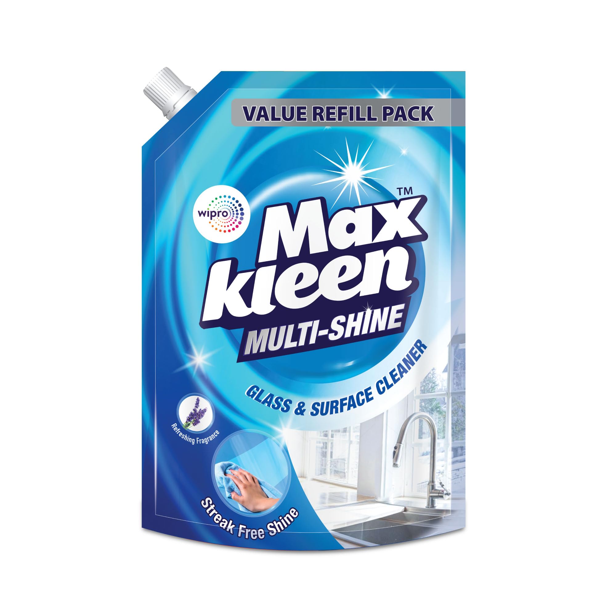 Maxkleen Multi Shine 1 Litre Refill,Glass and Surface Cleaner Liquid Spray - 1000 ml Spray |Purpose Glass Cleaner for Mirrors, Windshield and Home Surfaces | Multi Surface Cleaner-image-48