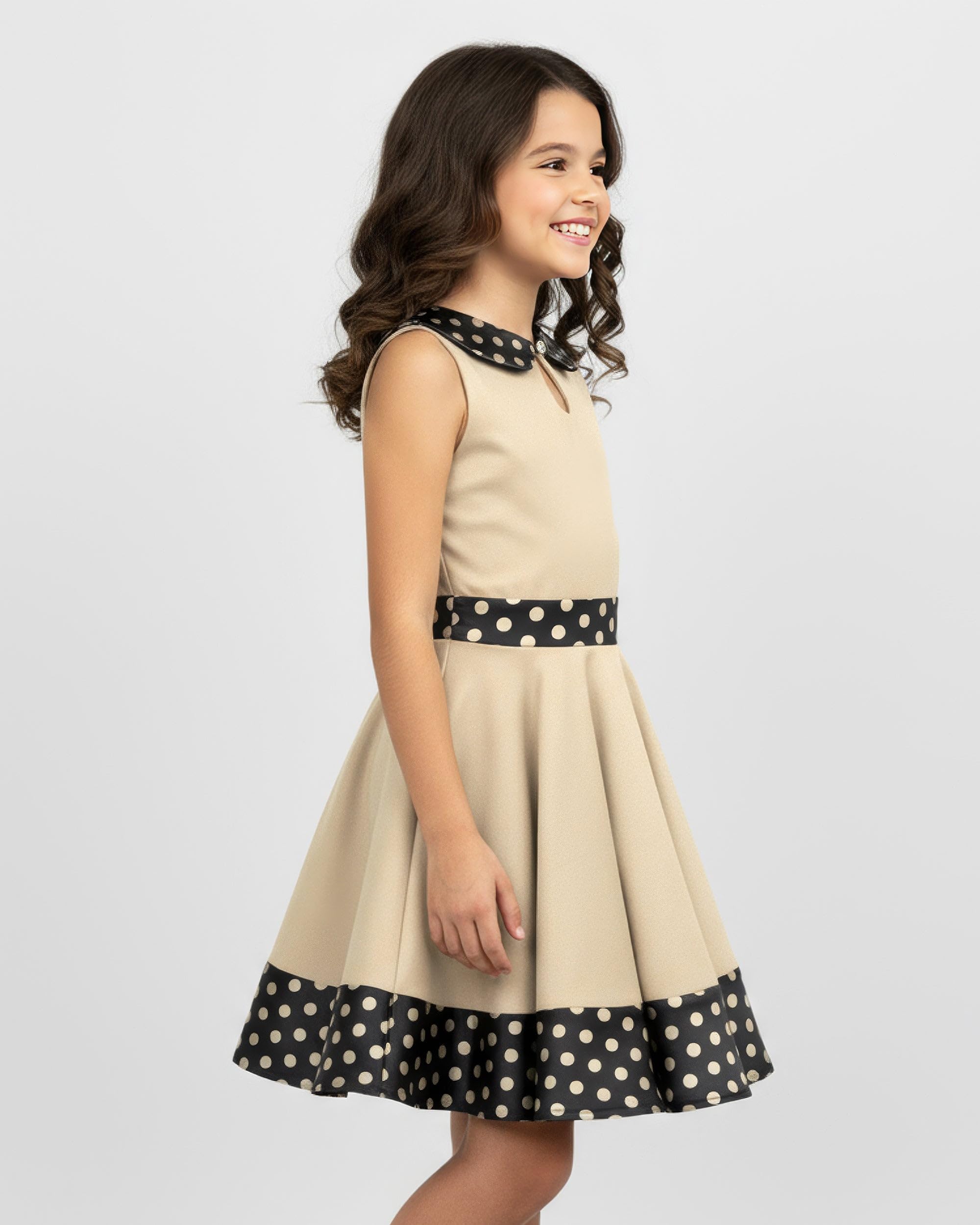 BlackButterfly Enfants Robe Années 50 Vintage à Pois 'Zoey'