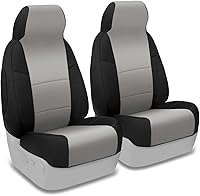 Vista 14 de Coverking Funda de asiento delantero 50/50 con respaldo alto para modelos seleccionados Pontiac Solstice - Neosupreme Solid (negro)