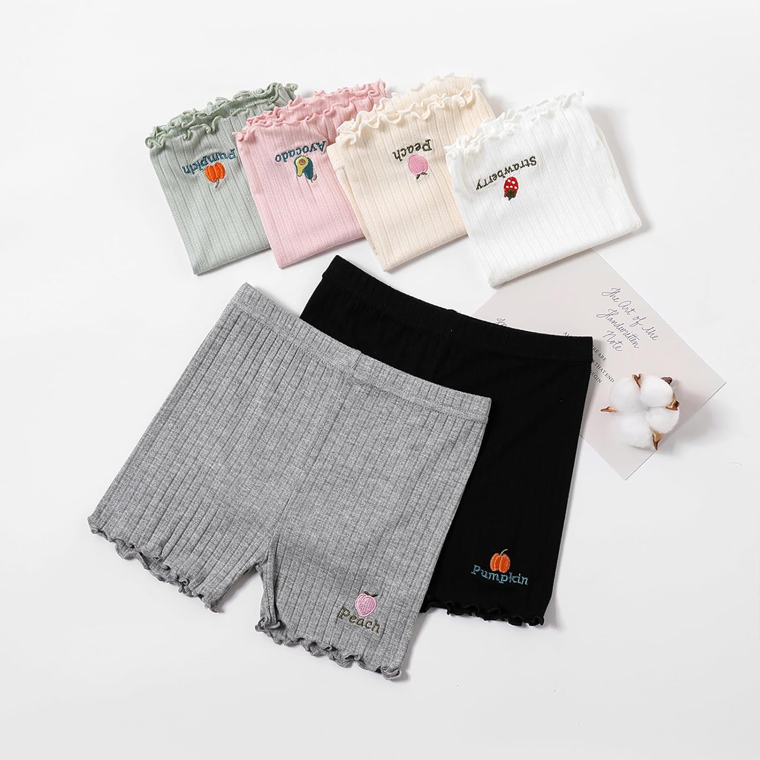 6 Pack Girls Bike Shorts Girl Spandex Breathable Under Dress Shorts for Dance Cartwheel Active Wear - Image 4