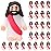 Bememo 25 Pcs Little Jesus Figures Original Design Mini Rubber Jesus Toys to Hide and Seek Religious Party Favors Sunday School Baptism Gifts(Rose Red)