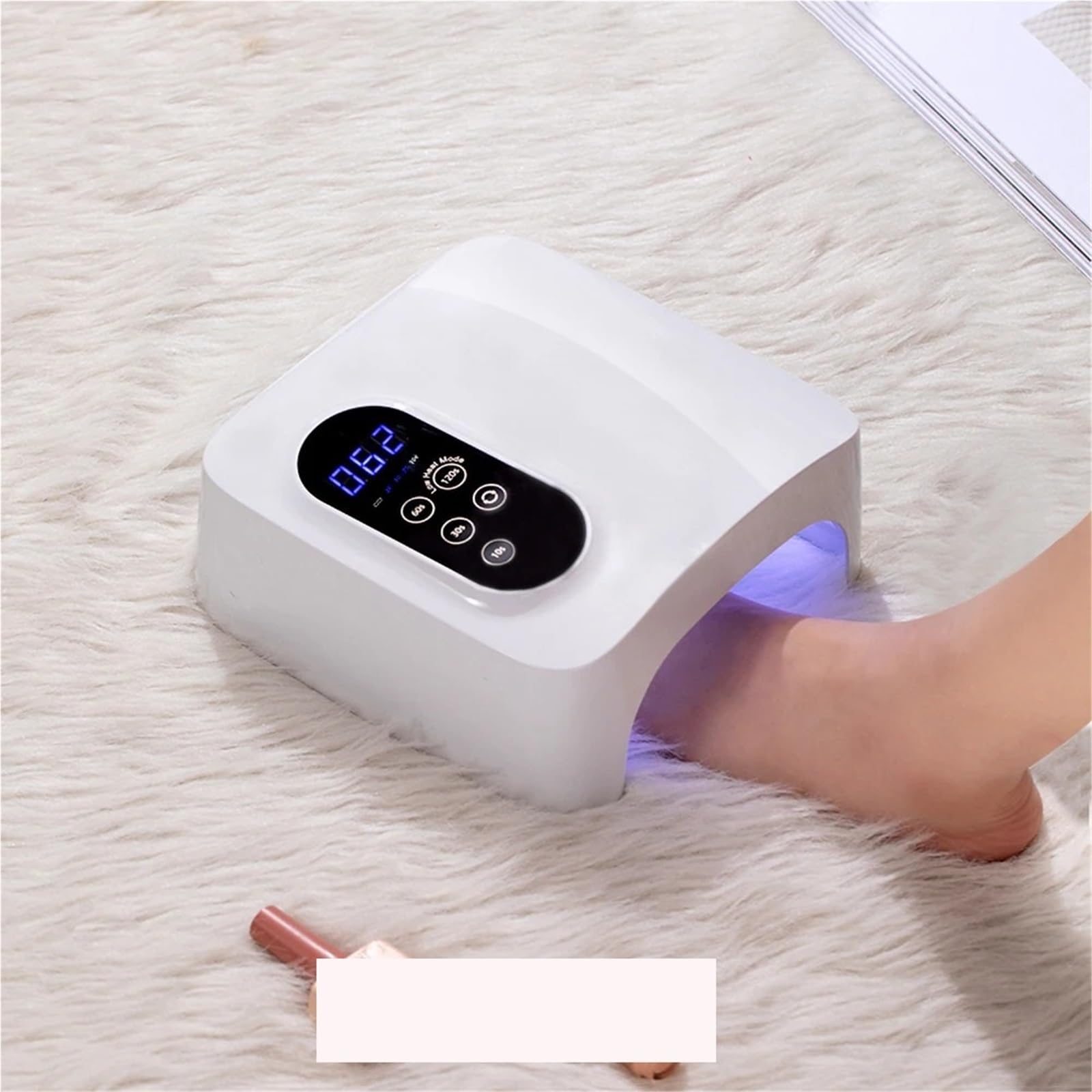Lampa UV LED 72 W, akumulatorowa suszarka do paznokci, szybkoschnąca lampa utwardzania wszystkich żeli i lakierów, manicure pedicure Praktyczny(Rechargeable)