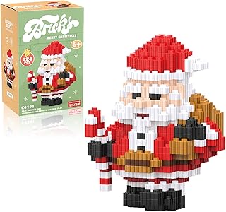 2023 Christmas Toys Building Blocks Santa Claus Micro Blocks Stacking Toy New Toys Holiday Present Box New Year Birthday Gifts for Kids Exercise Hands Skills and Intelligence(Santa Claus)