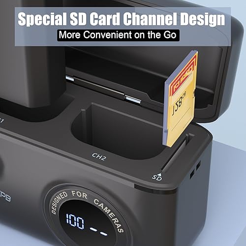 Miniatura 5 de JYJZPB Funda de cargador rápido de batería mejorada para batería Sony NP-FZ100, con 2 baterías NP-FZ100 para Sony A7 III, A1, A7R III, A7R IV, A9,