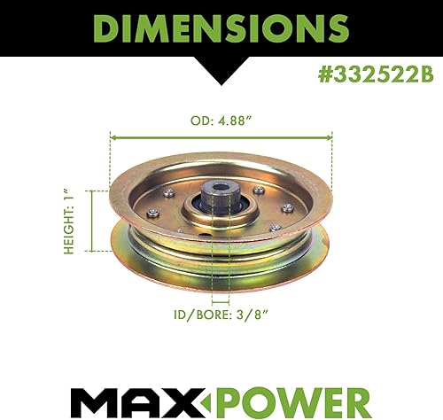 Miniatura 2 de MaxPower La polea tensora 332522B reemplaza a Cub Cadet 01004101, 02004447 y Husqvarna 539976688