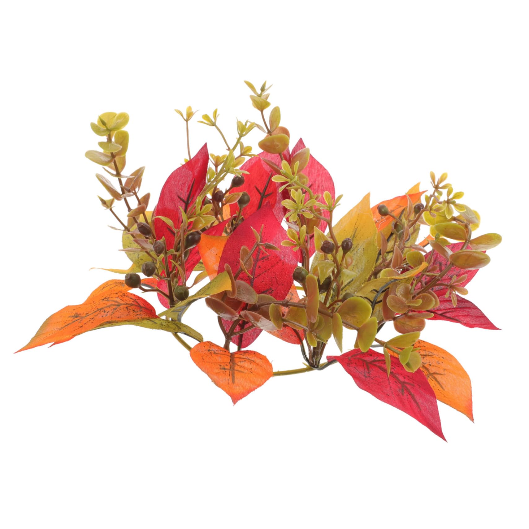 LALAFINA Maple Leaf Candle Wreath Artificial Leaf Candle Decor for Thanksgiving Fall Gatherings and Home Parties Realistic Autumn Design for Table and Door Decoration