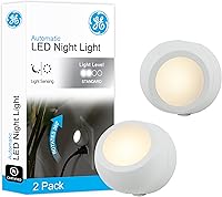 GE Rotating Plug-in Night Light 2 Pack: 360° Adjustable LED with Dusk to Dawn Sensor, Soft White Guide Light for Hallways, Bathrooms & Stairs