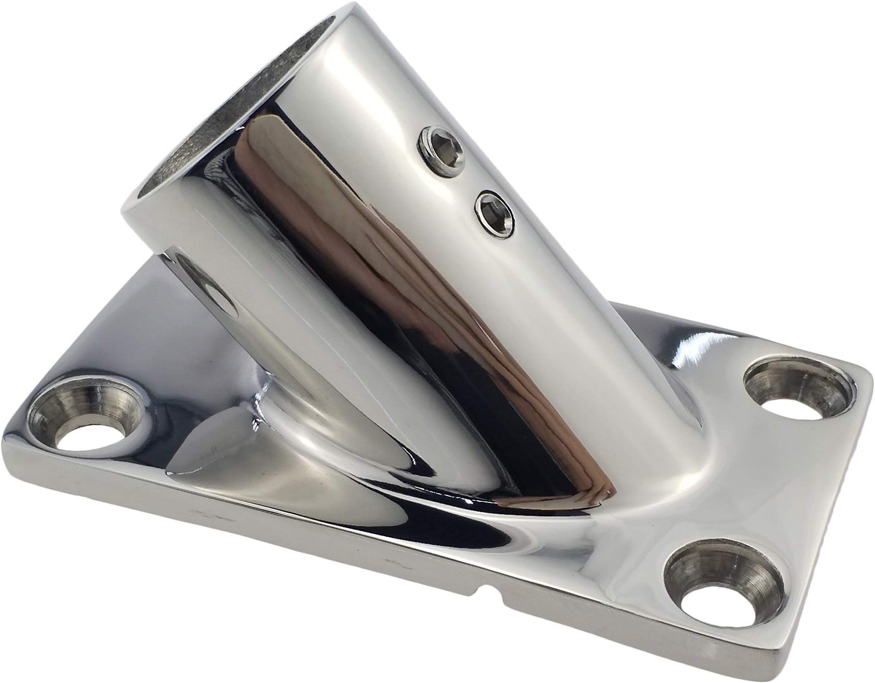 NRC&XRC Boat Hand Rail Fitting-45Degree 7/8 inch Rectangular Base-Marine 316 Stainless Steel usd by Boats/Awning