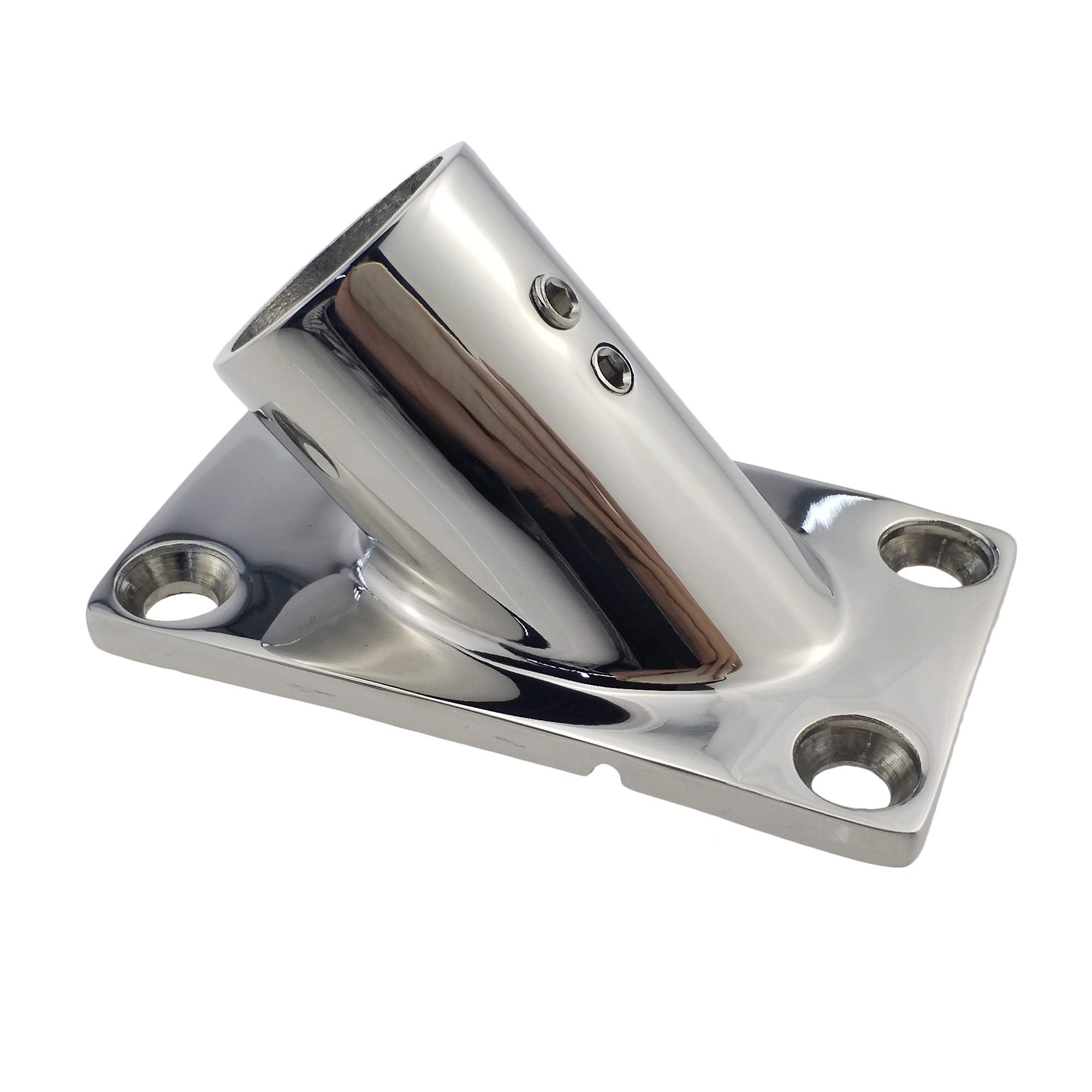 NRC&XRC Boat Hand Rail Fitting-45/60/90/30 Degree 7/8 inch Rectangular Base-Marine 316 Stainless Steel usd by Boats/Awning