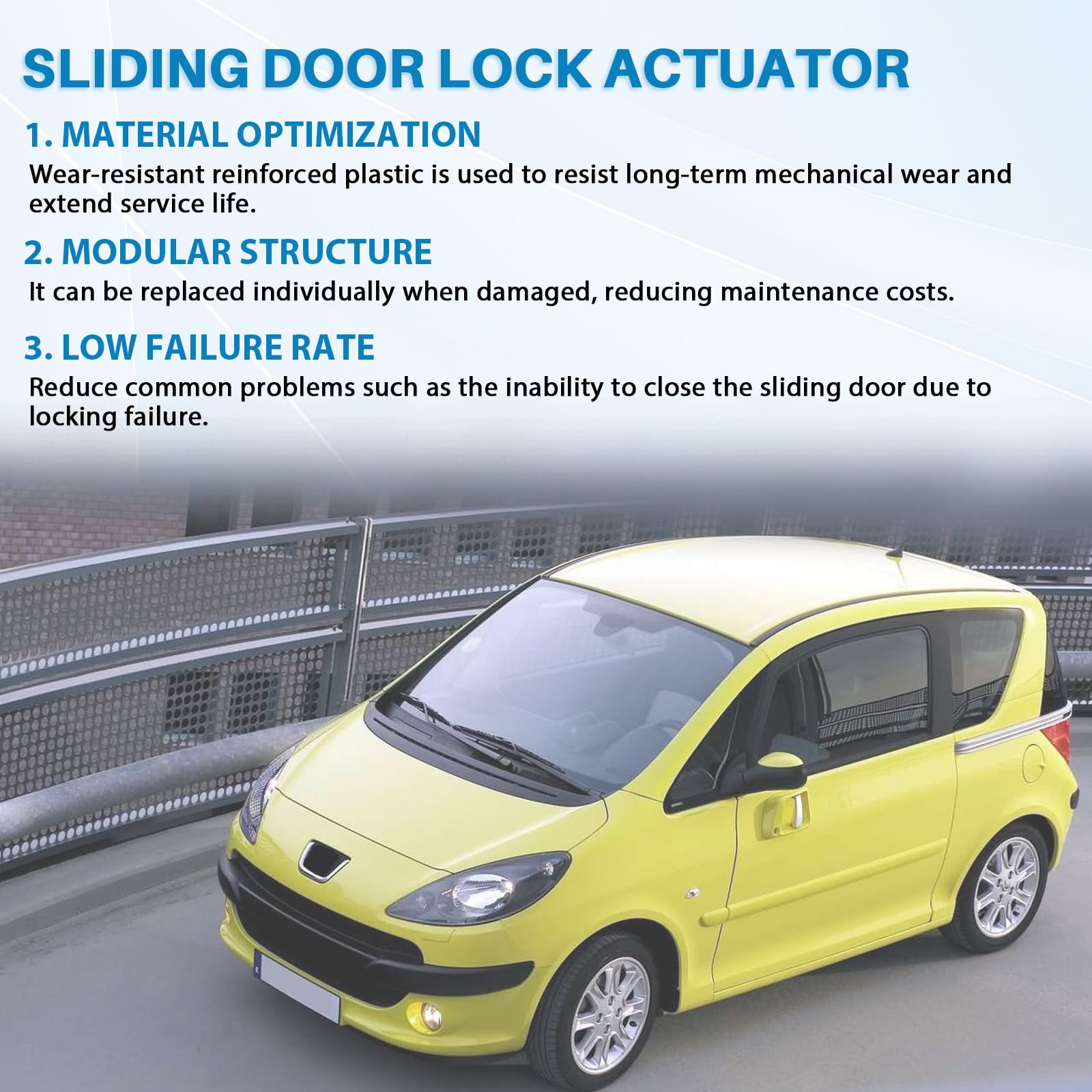 Attuatore per serratura della porta del conducente, attuatore scorrevole per porta scorrevole, ricambio per 1007 1.4 16 V 1.4 HDi 1.6 16 V 1.6 HDi numero di parte 661536 9649879580