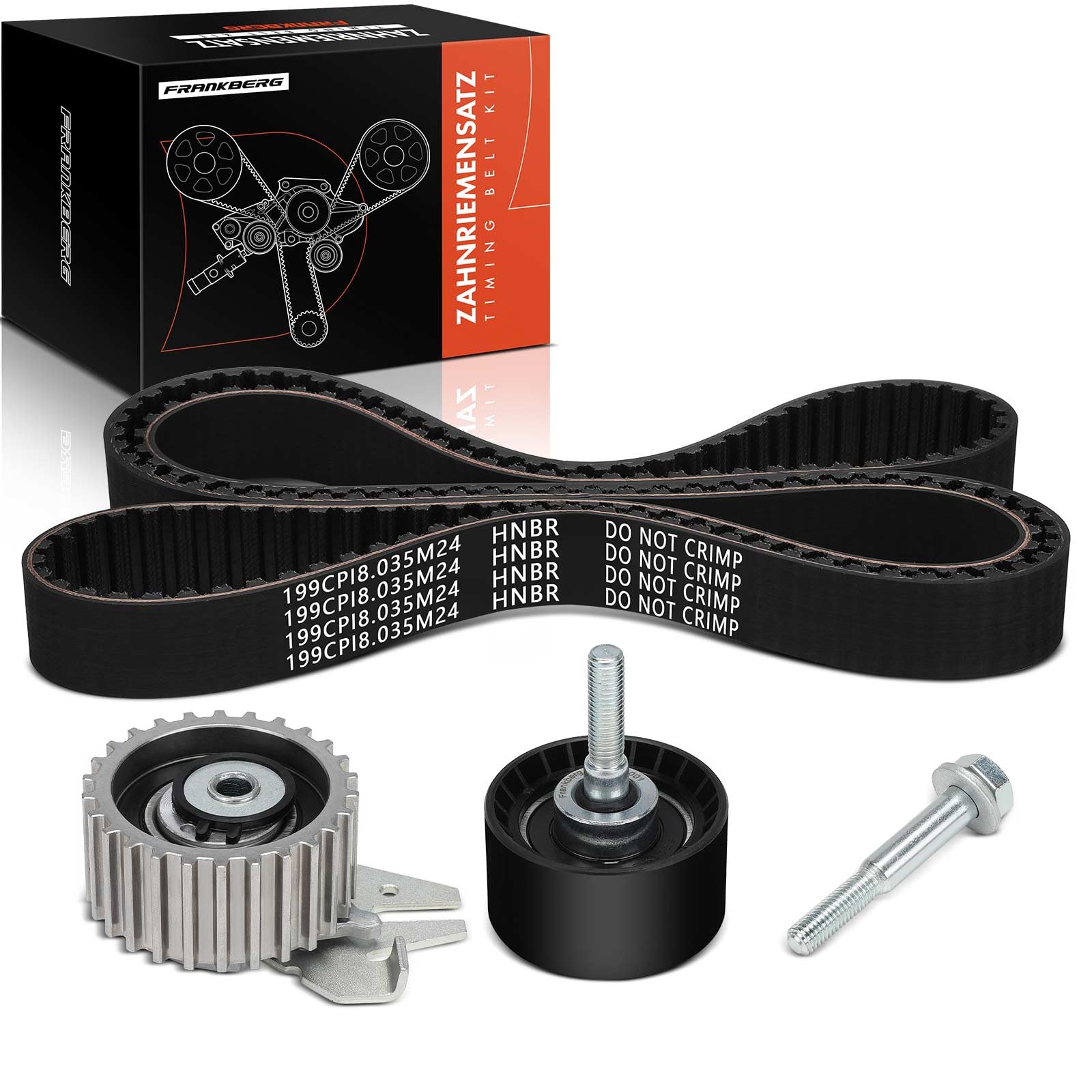 Frankberg Polea tensora del kit de correa de distribución K015684XS | Compatible con: Ducato Van 250, Giulietta 940, Plataforma plana/chasis Doblo 263, Giulietta caja/hatchback 940