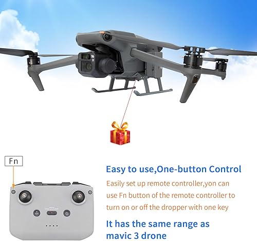 Miniatura 6 de CHICHIYANG Dispositivo de liberación rápida del lanzamiento de la gota del transporte sistema Airdrop para DJI Mavic 3, accesorios del lanzador de