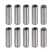 Vista 7 de uxcell M4 Pasador de rosca interna 10 unids 0.236x1.575 in biselado plano acero al carbono cilíndrico pin cama estantería dispositivos metálicos
