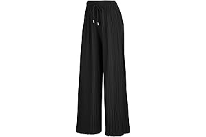 Johnny's Casual Chic Women's Pleated Wide Leg Palazzo Pants