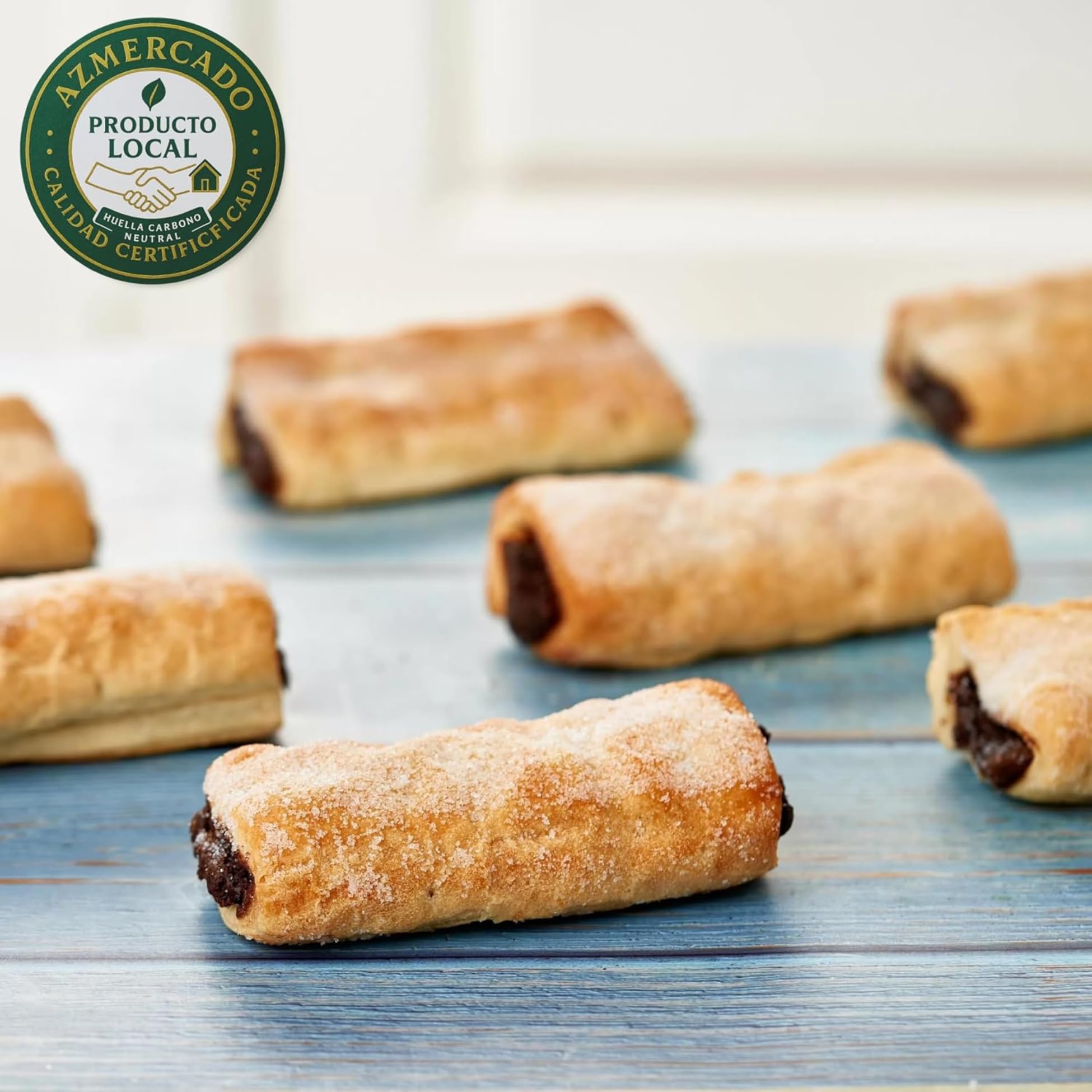 Chococañas Maritoñi Granada Hojaldre Relleno Crema Chocolate Artesano Pack 18 Uds