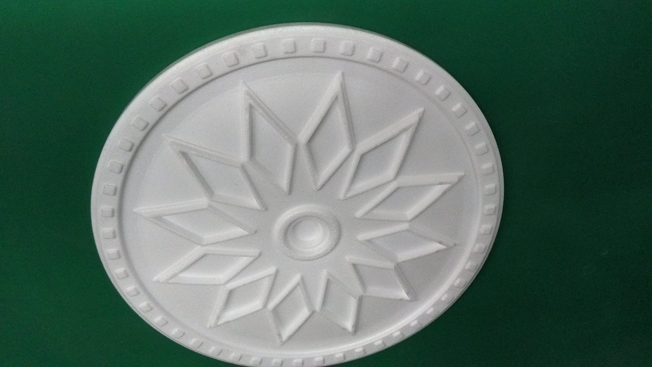 PAKPİYER Dekor Göbek Kartonpiyer Stropiyer Tavan Lamba Göbeği - BAKLAVA 48 Cm (48X48X3)