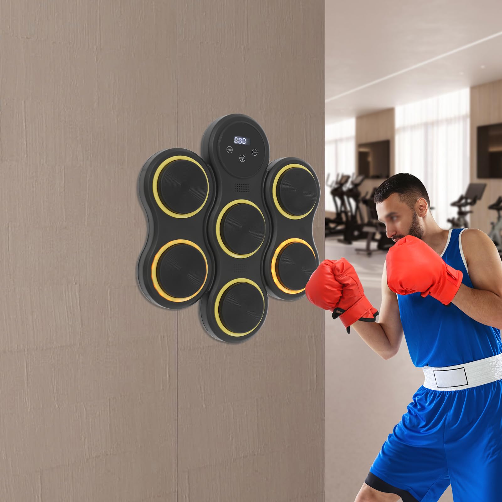 Máquina de boxeo musical para adultos, con música, bluetooth, dispositivo de caja electrónica con 9 modos de velocidad