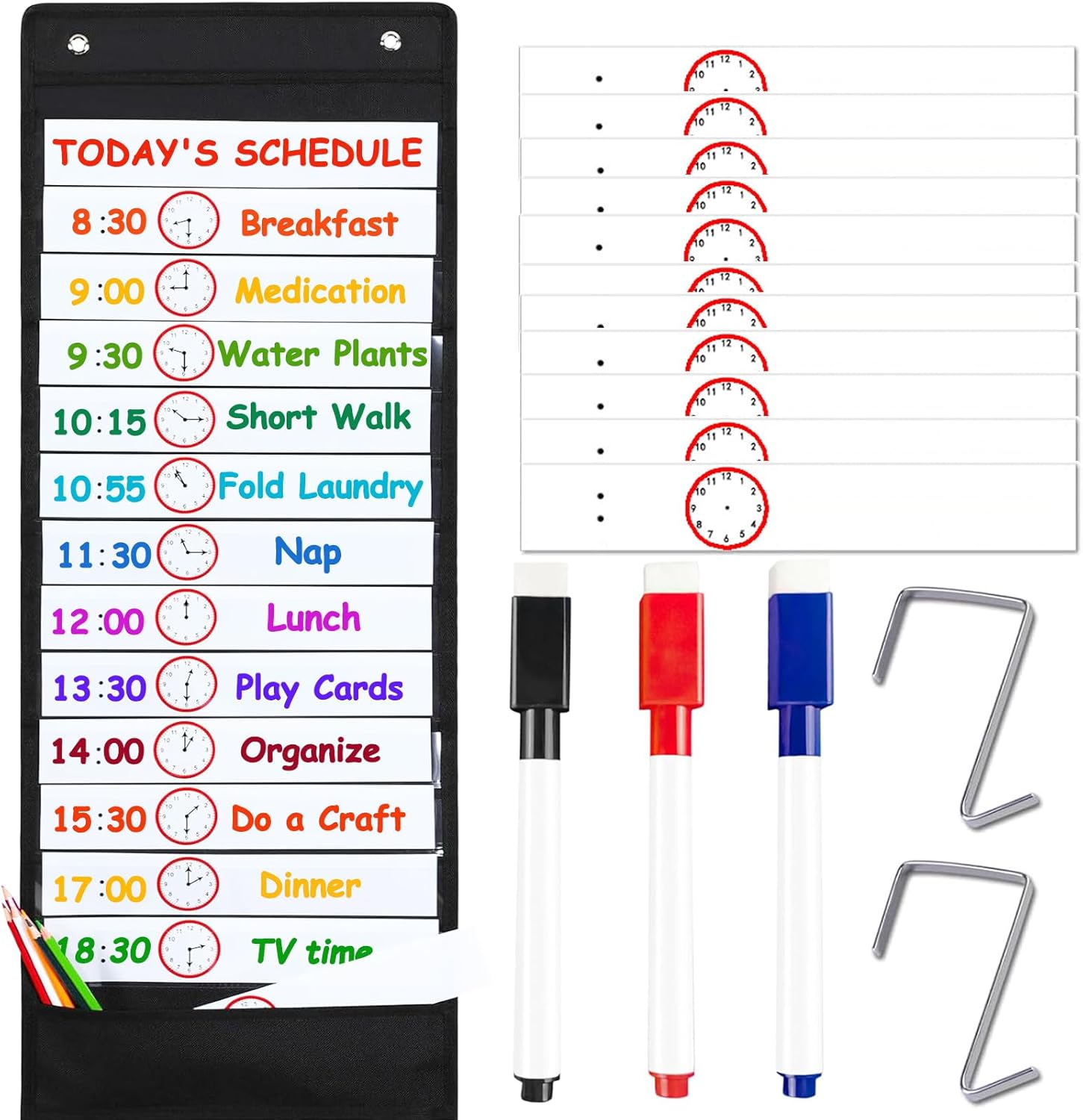 Checklist Pocket for Dementia Seniors, Dementia Products for Elderly, Memory Loss Gadget for Elderly Dementia aid, Alzheimers Activities,to Do List Daily Schedule Planner, Caregiver Supplies
