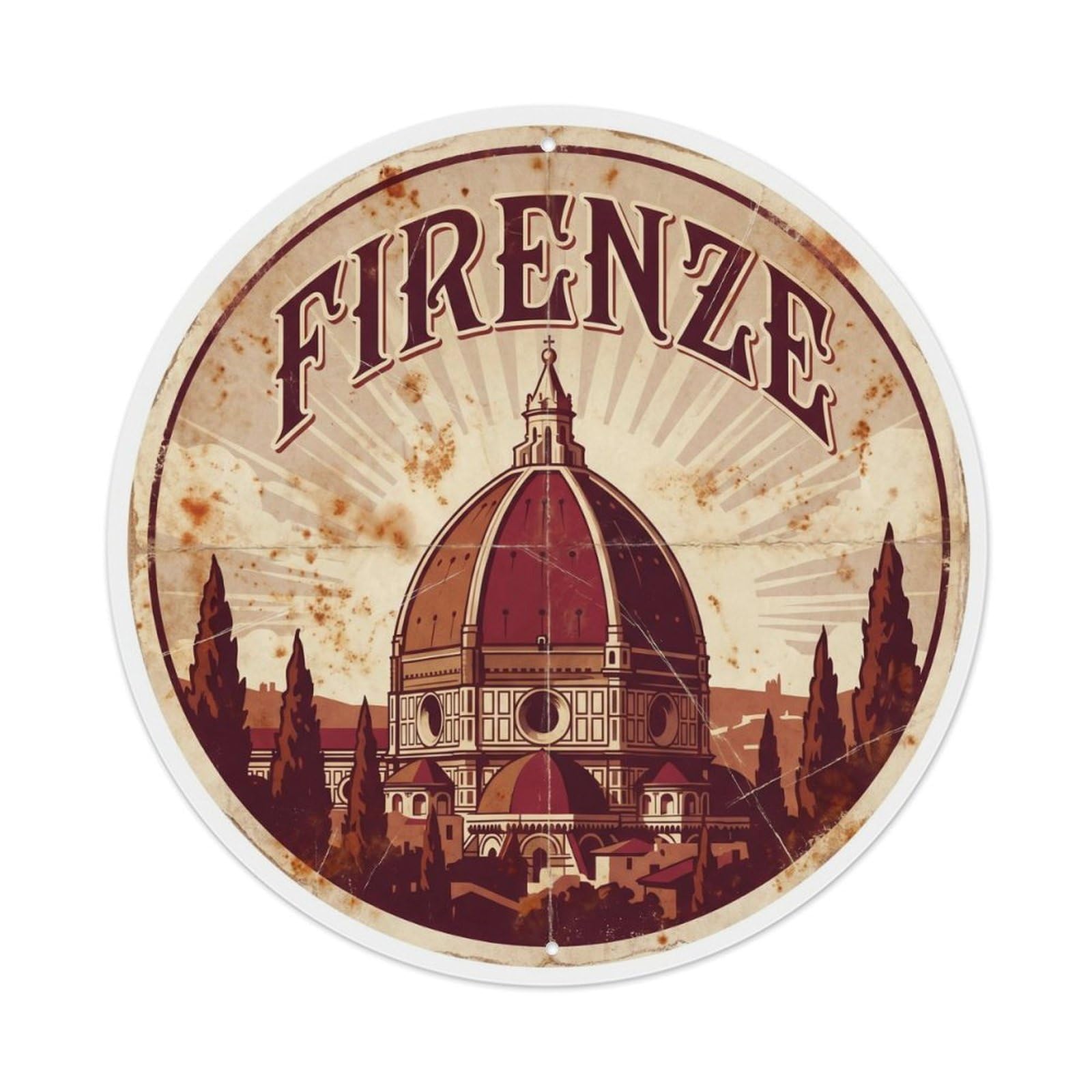 Vintage Travel Florence Cathedral Heritage 2 Metal Tin Sign Plaque