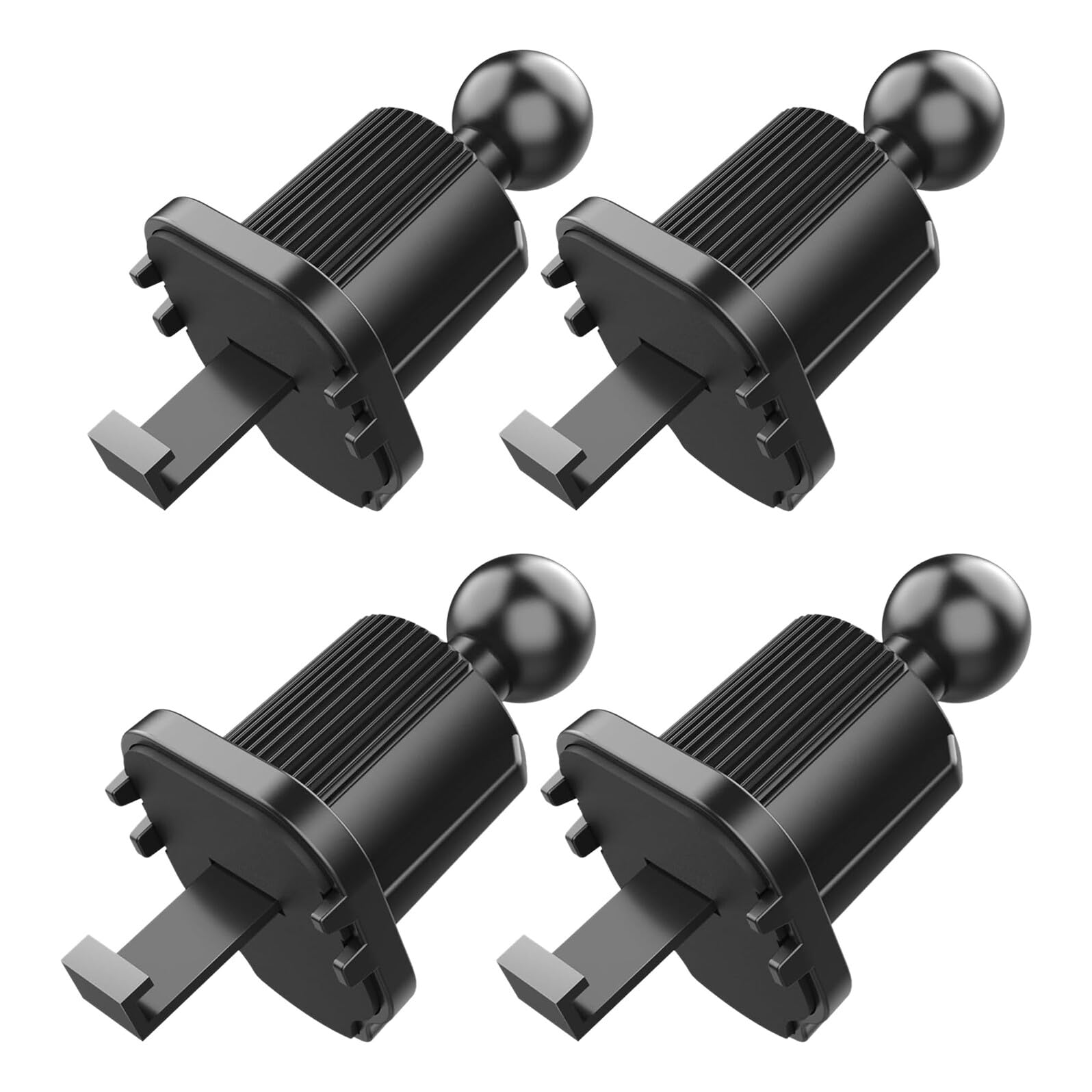 Soporte para Teléfono Móvil 4 Unidades para Rejilla De Ventilación De Coche Color Negro Abs