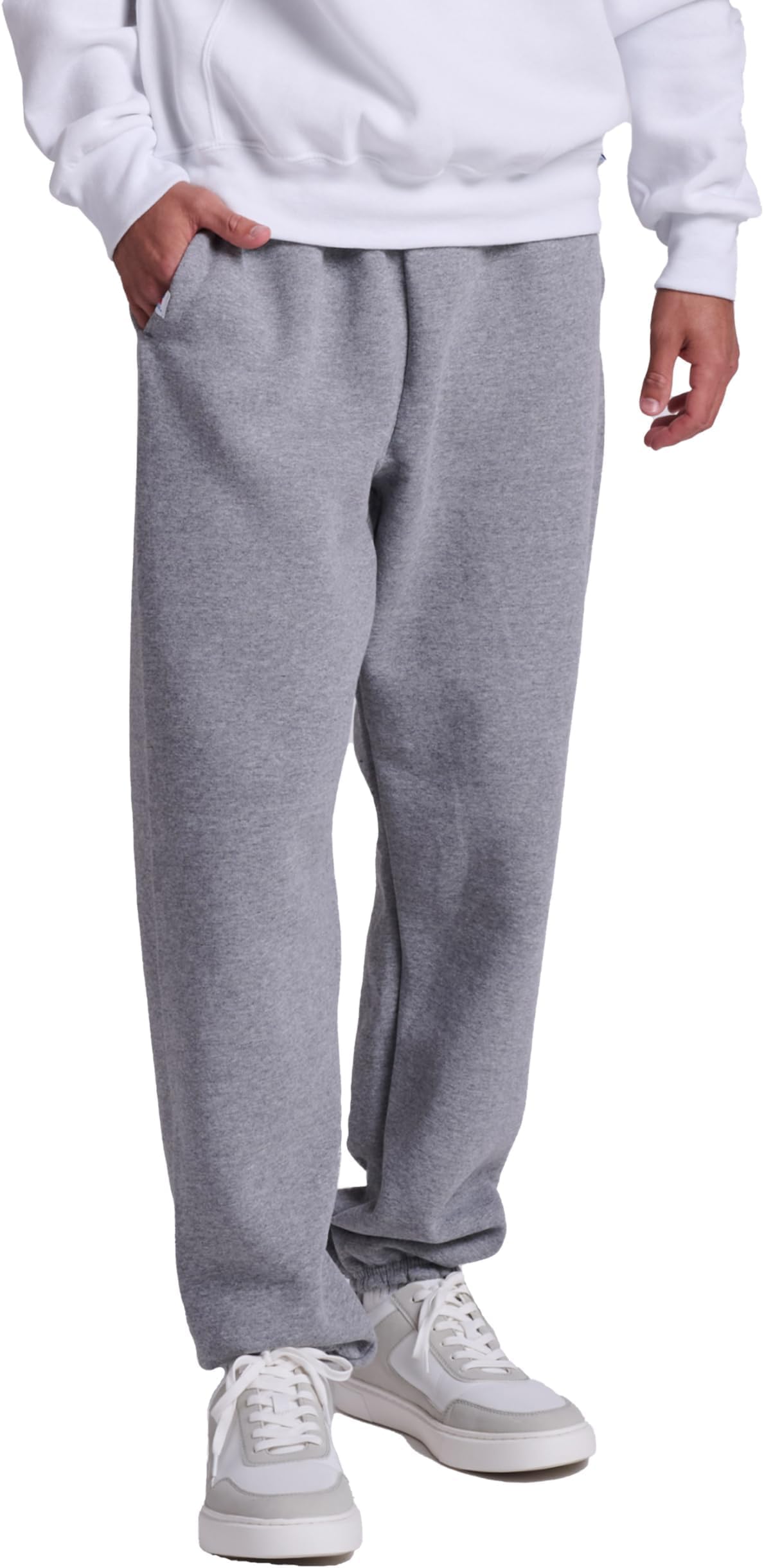 Russell Athletic Men's Dri Power Fleece Elastic Bottom Sweatpants, Relaxed Fit, Moisture Wicking, with or Without Pockets