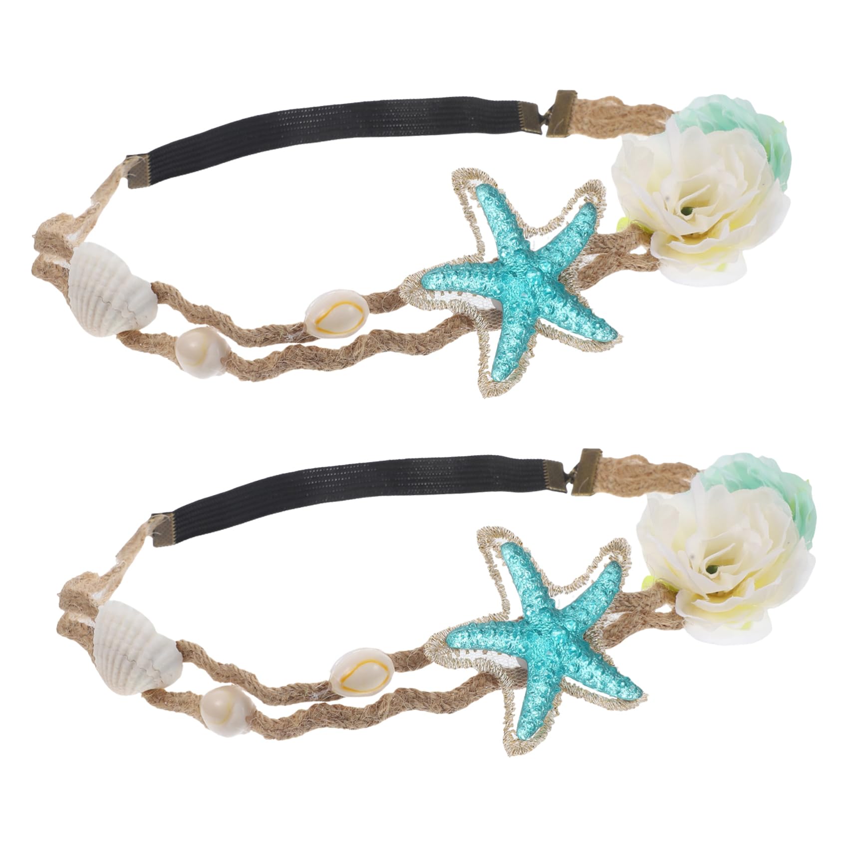 FRCOLOR 8 Pz Fascia Per Stelle Marine Fascia a Conchiglia Cerchietti Di Perle Accessori Per Da Sposa Con Perle Vedi Stella Da Sirena Fasce Per Creative Conchiglia.