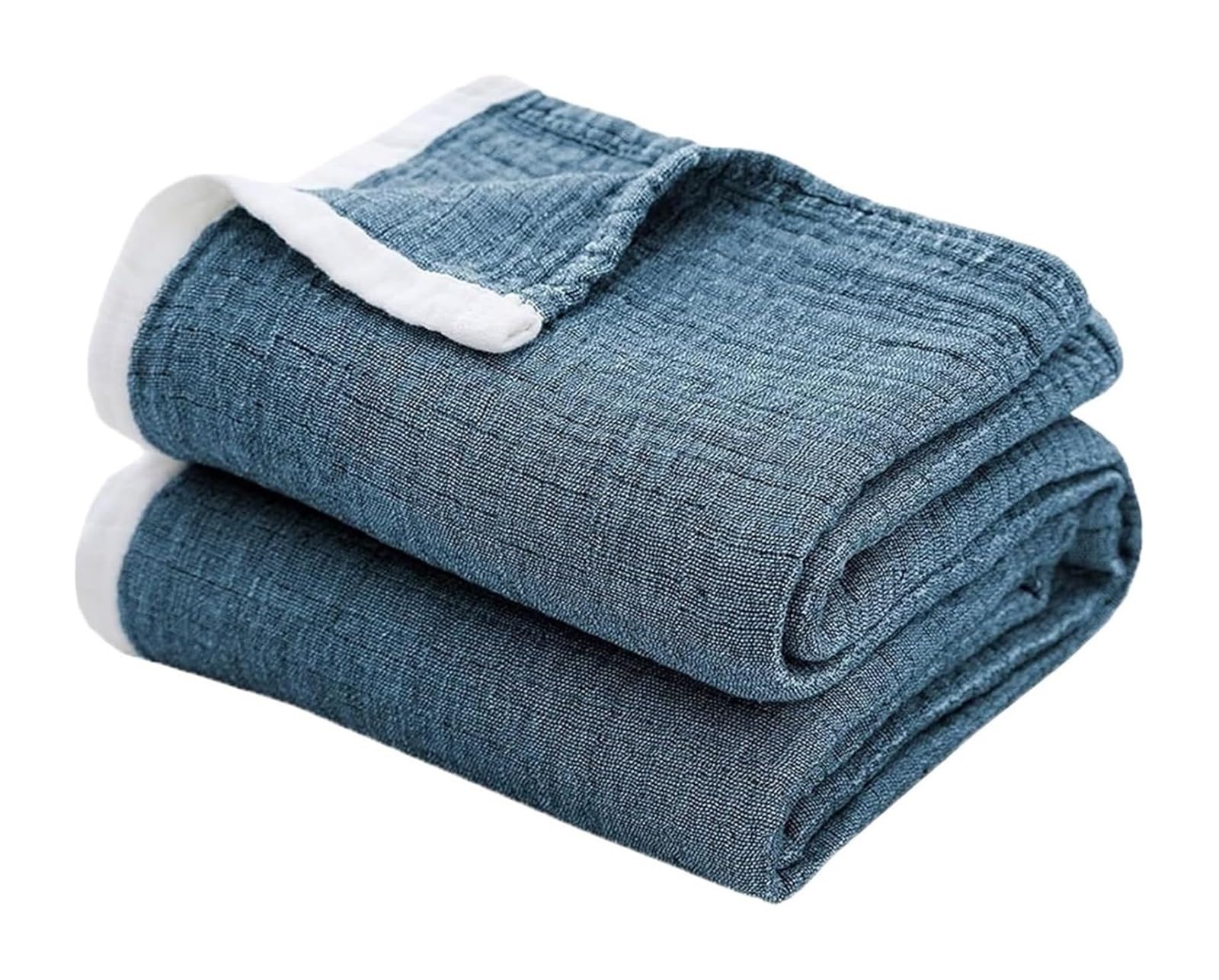 Breathable Cooling Cotton Muslin Throw 4-Layer Gauze Multicolor Sizes(Color9,230x260cm)