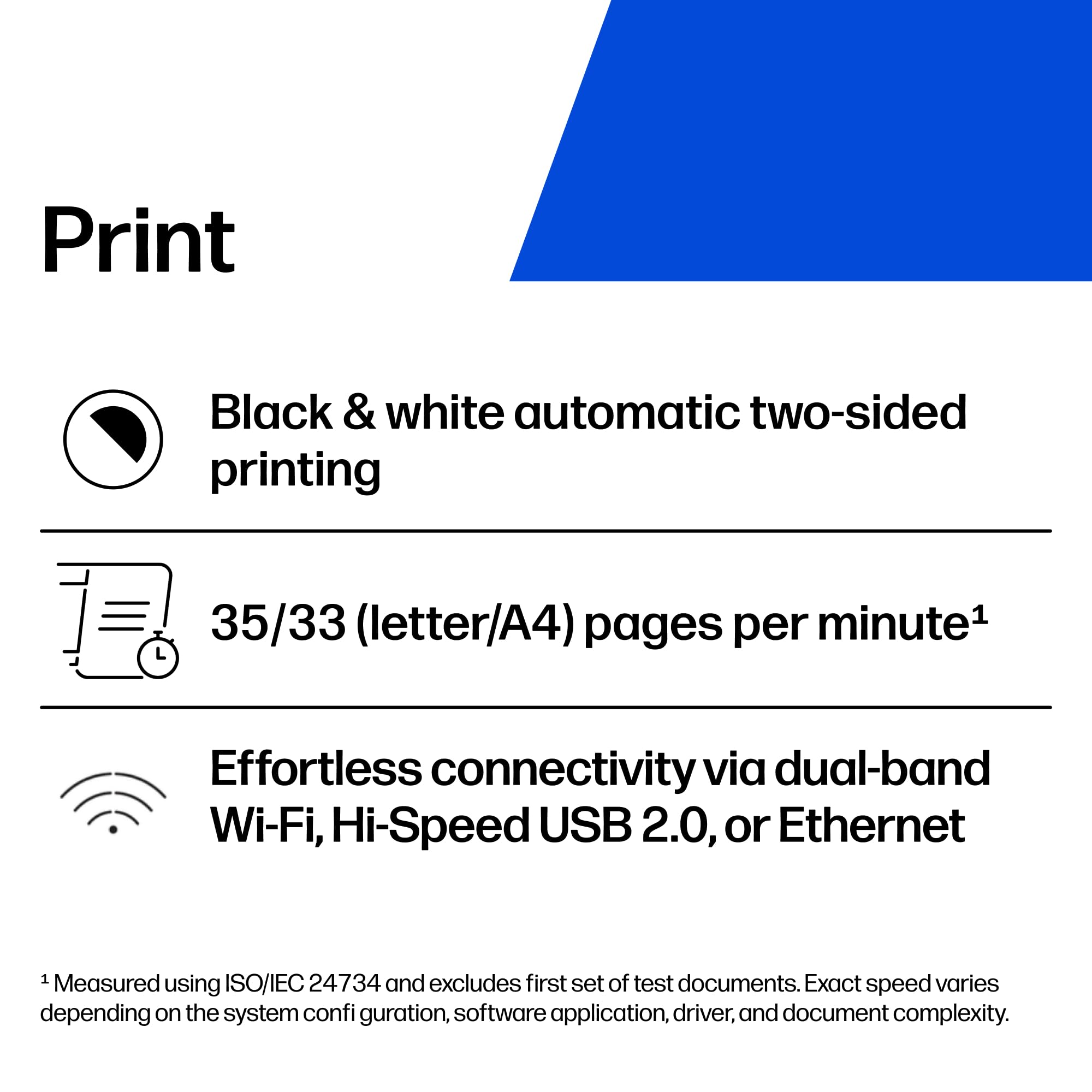 HP LaserJet Pro 3001dw Wireless Black & White Printer, Best-for-Office (3G65OF)