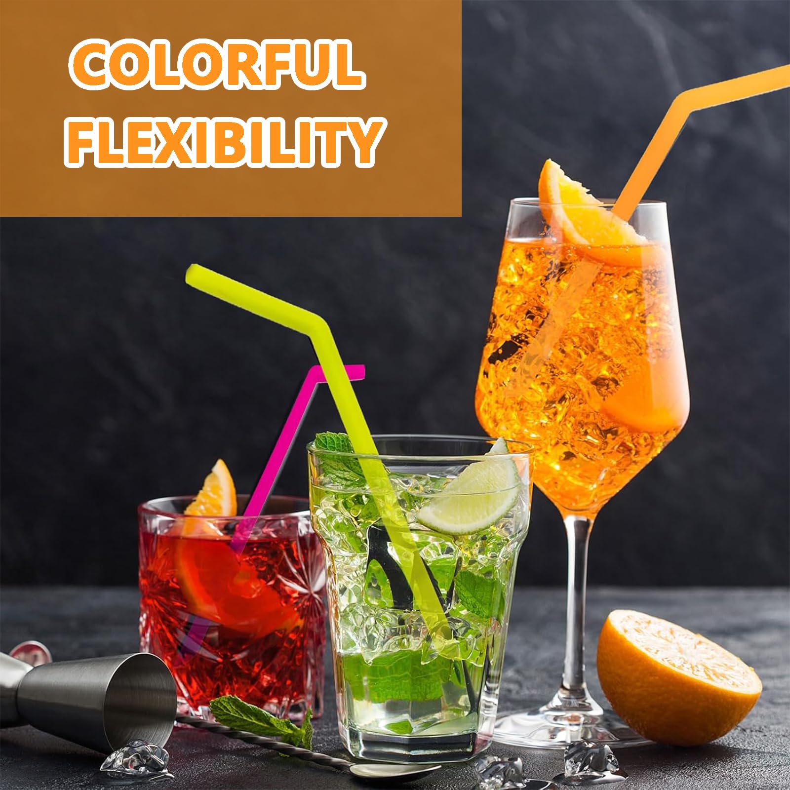 15-Pack 12" Reusable Silicone Drinking Straws For Stanley Tumblers 20oz, 30oz, 40oz With 2