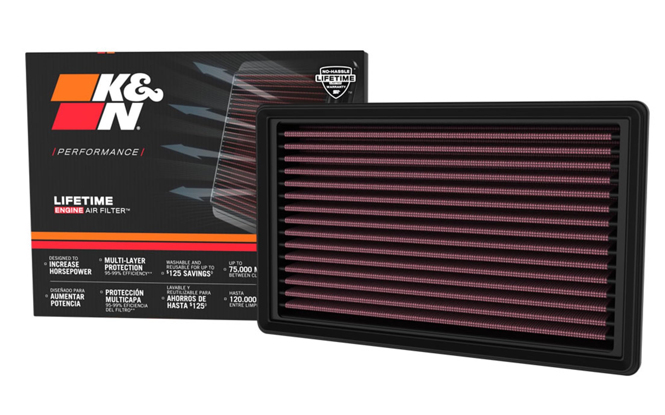 K&N Filters 33-3179 filtr powietrza do silnika kwadratowy