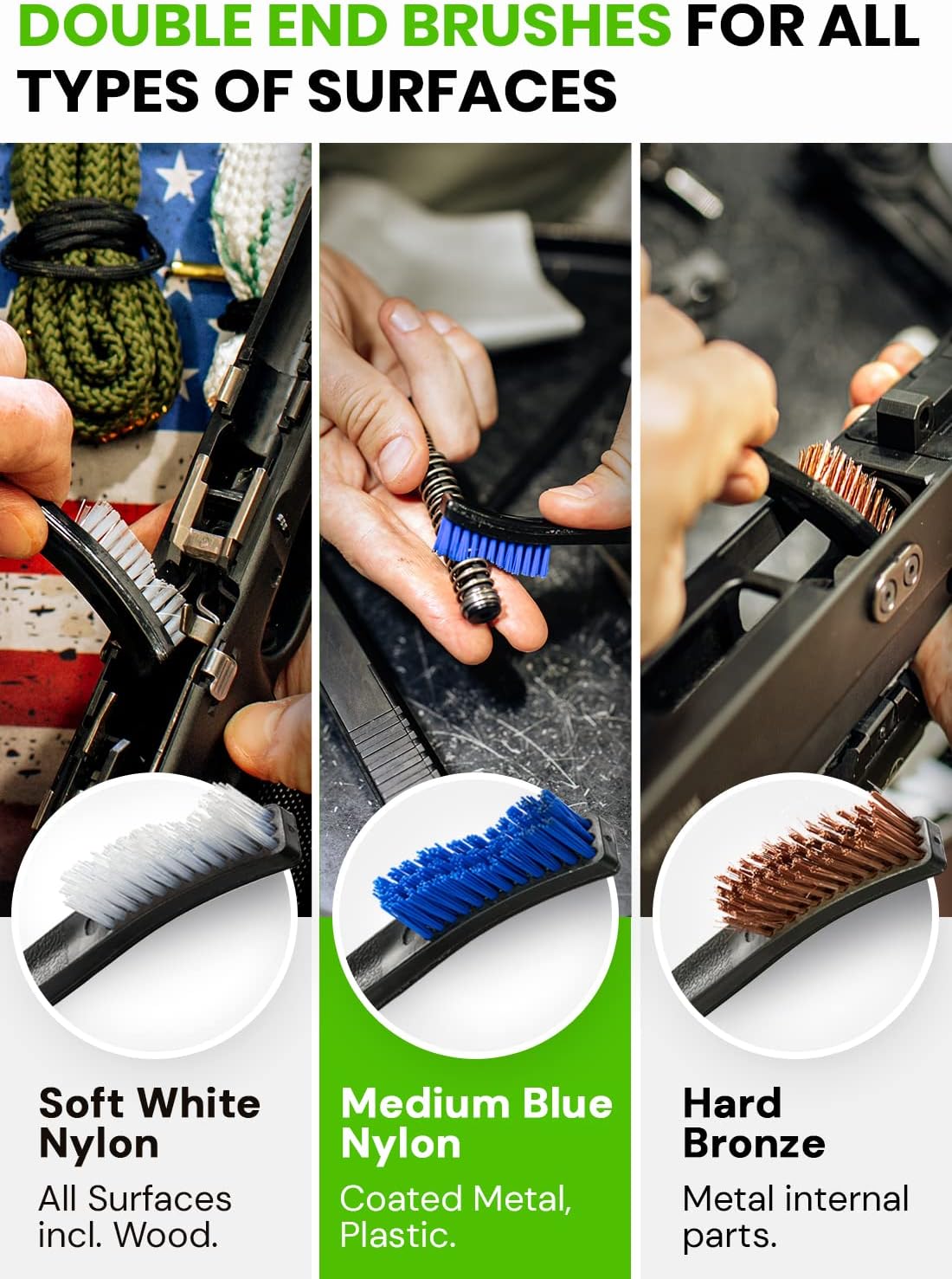 Bore Cleaner Gun Cleaning Kit for 12Ga / 5.56 / 9mm Gun Cleaning Snake, Gun Cleaning Supplies Incl. Gun Cleaning Patches, 6-inch Gun Cleaning Swabs, Gun Brushes, Cleaning Picks, Needle Oil Applicator Bore Cleaner Gun Cleaning Kit for 12Ga / 5.56 / 9mm Gun Cleaning Snake, Gun Cleaning Supplies Incl. Gun Cleaning Patches, 6-inch Gun Cleaning Swabs, Gun Brushes, Cleaning Picks, Needle Oil Applicator