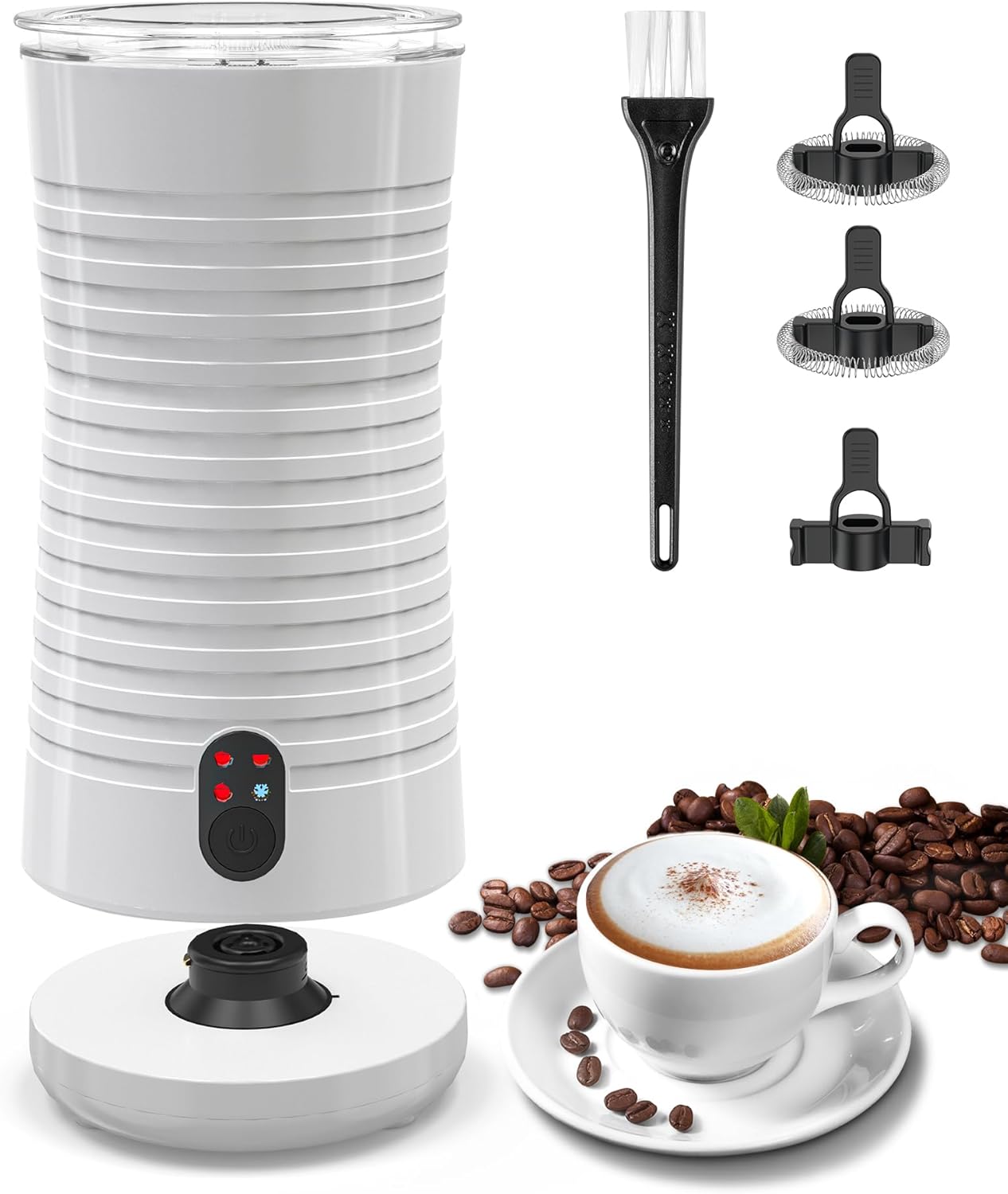 Milk Frother Electric, Morpilot 4 in 1 Milk Warmer and Frother, Hot